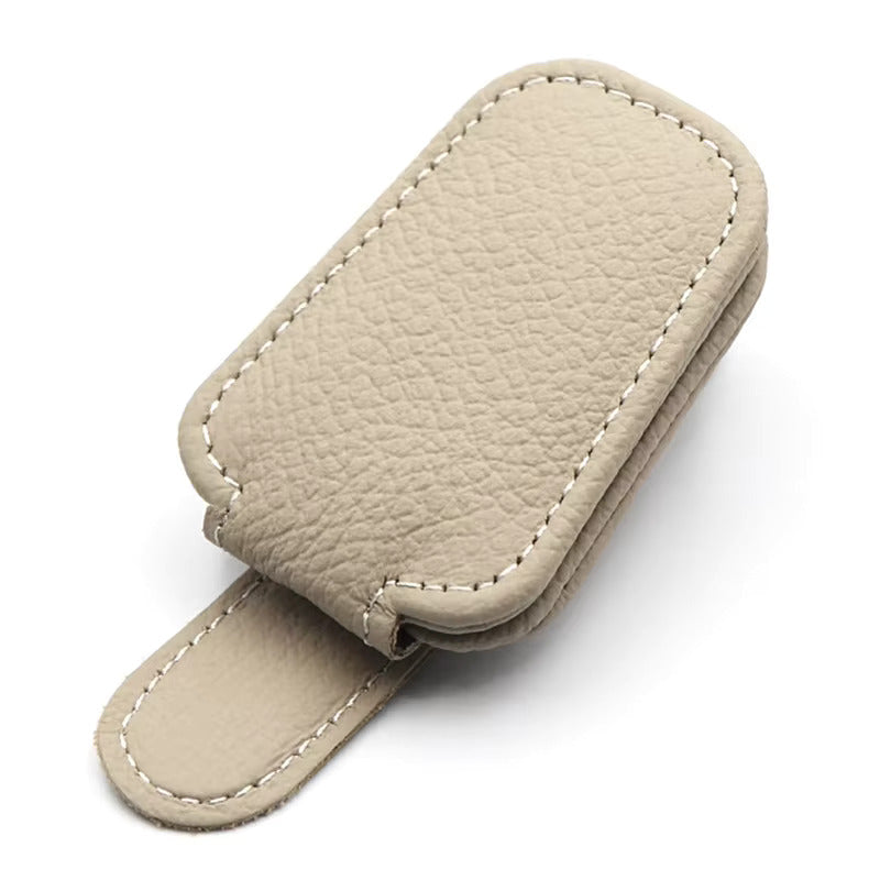 Universal Car Visor Leather Sunglass Holder