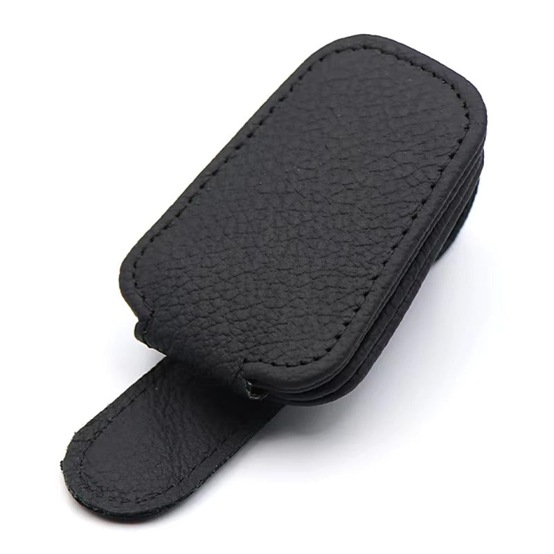 Universal Car Visor Leather Sunglass Holder
