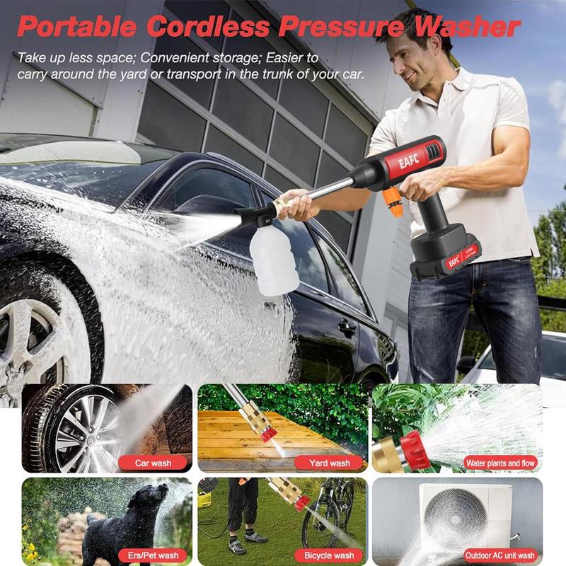 Portable Wireless High Pressure Car Wash Water-Gun