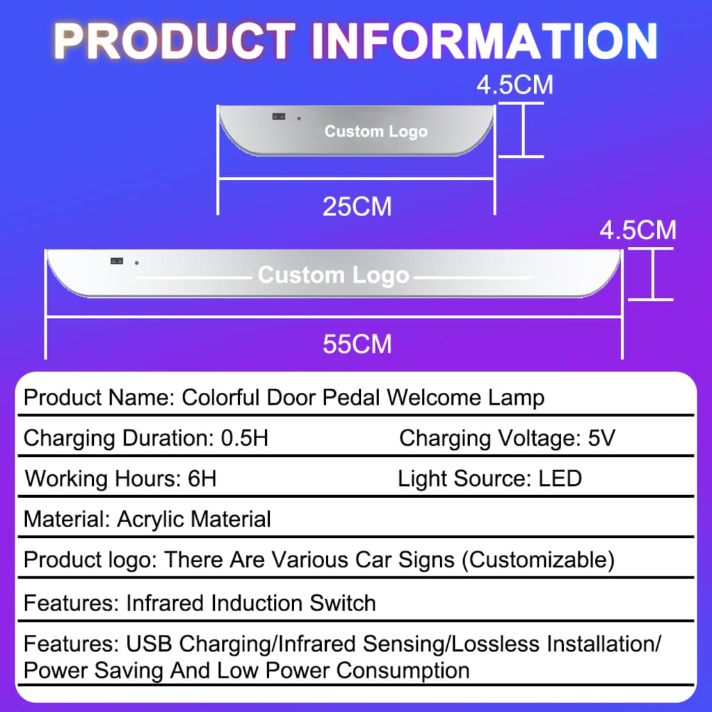 Custom Car Door Sill Lights