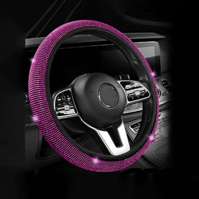 Elastic Car Steering Wheel Cover Without Inner Ring And Diamond