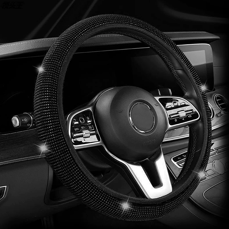 Elastic Car Steering Wheel Cover Without Inner Ring And Diamond