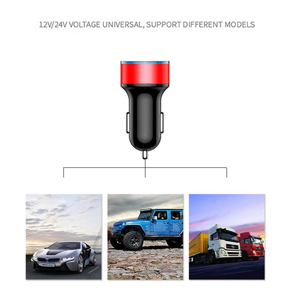 3.1A Dual USB Port LCD Display Car Mobile Phone Quick Charger
