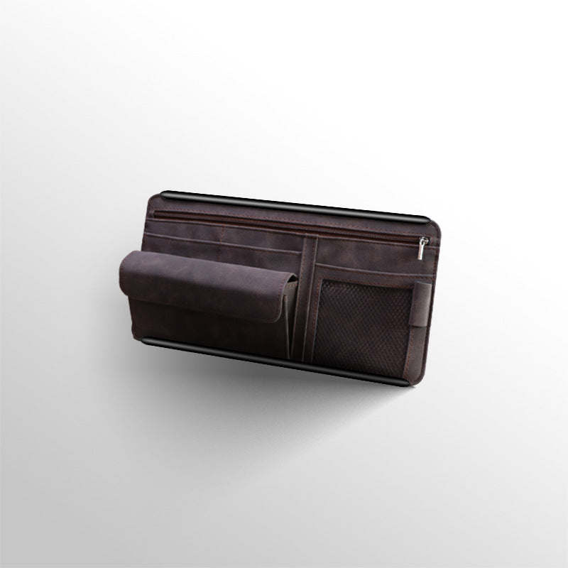 Car Sun Visor Organizer Glasses Case Storage Bag