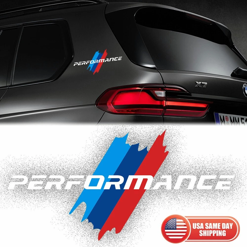 BMW M Performance Sport Car Door Bumper Windows Decorate 3D Sticker Decal