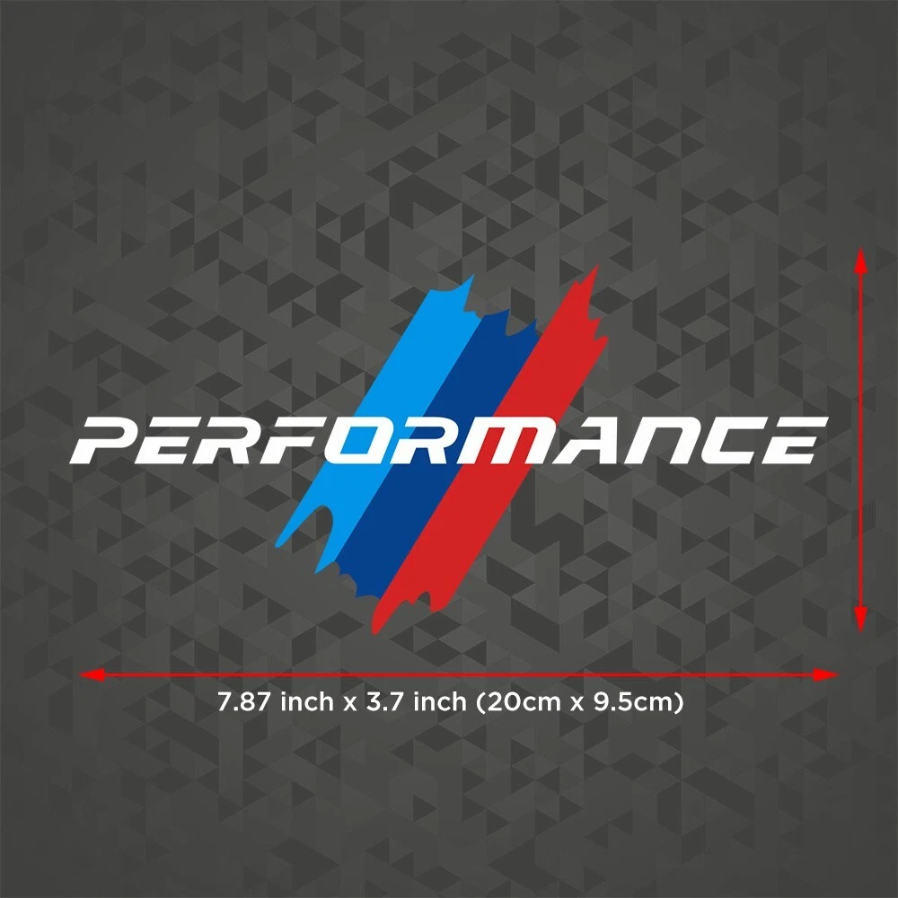 BMW M Performance Sport Car Door Bumper Windows Decorate 3D Sticker Decal