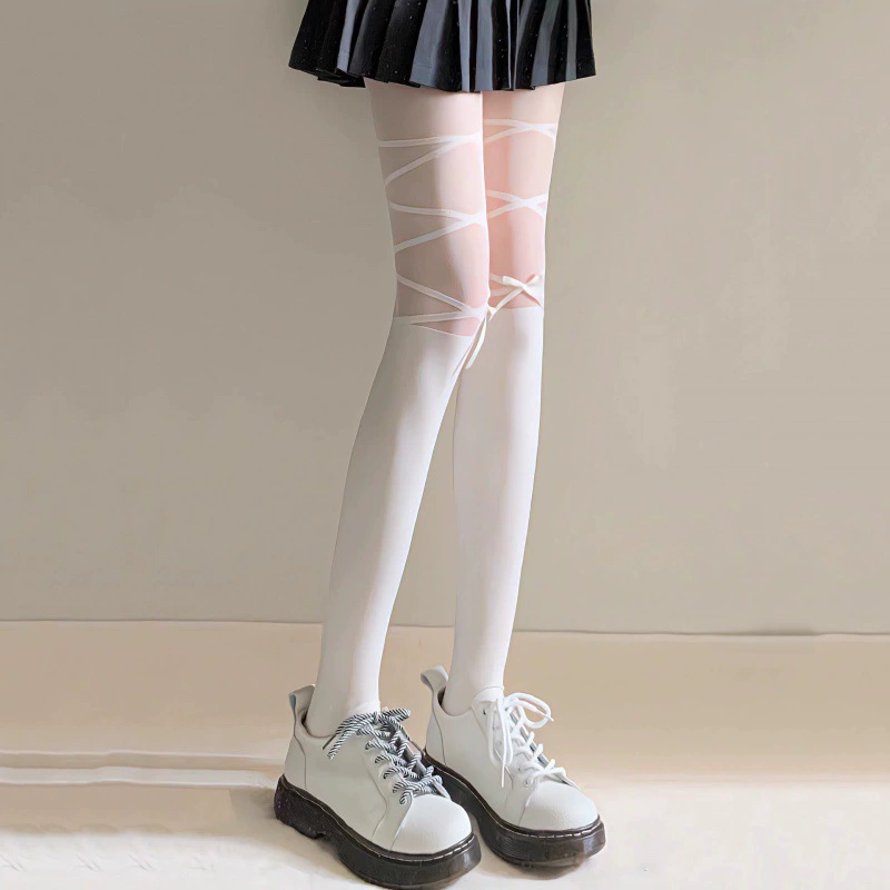 2PCS Cross-Strap Butterfly Socks