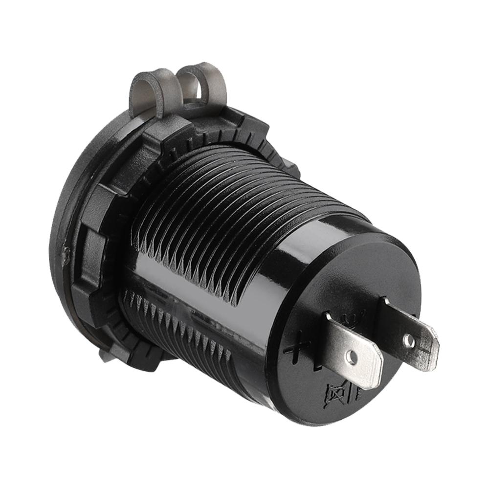 4.2A/5V Dual USB Car Charger Socket with Voltage Display Waterproof Fast Charge Adapter Power Outlet for Car Marine Motorcycle