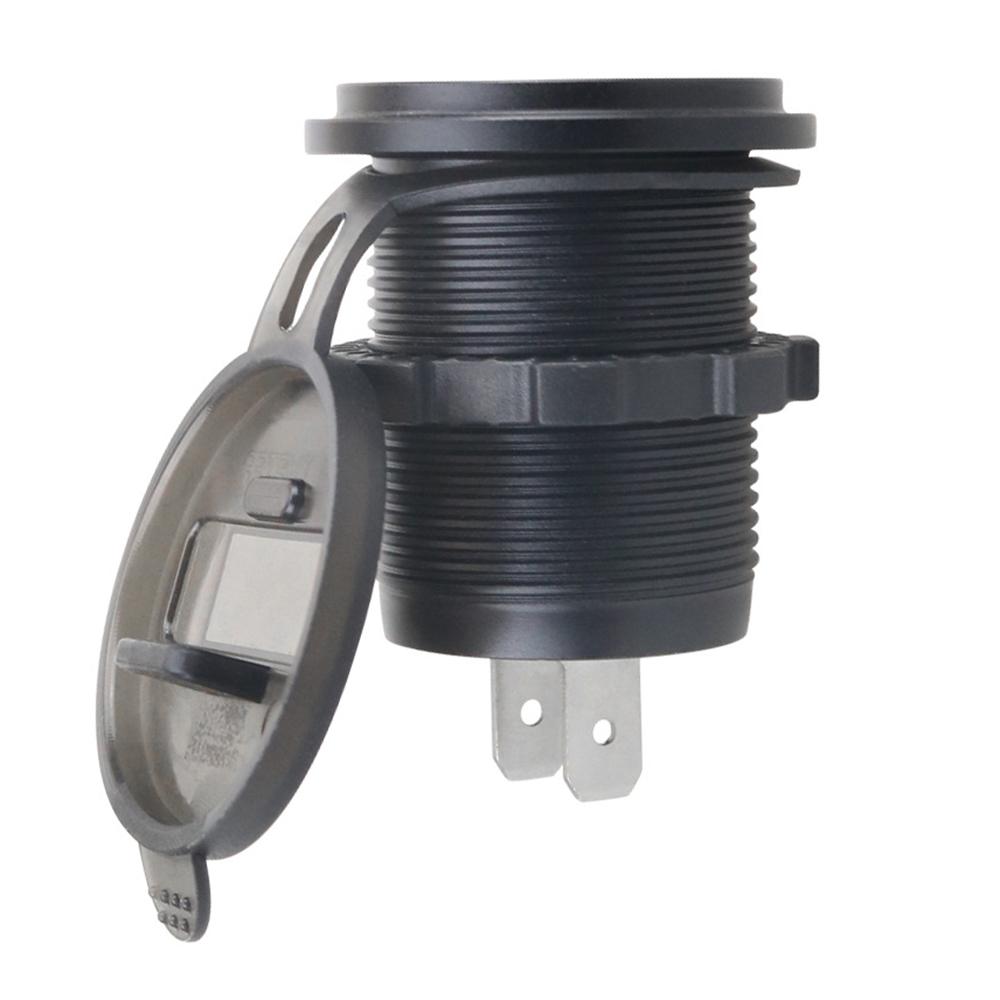 4.2A/5V Dual USB Car Charger Socket with Voltage Display Waterproof Fast Charge Adapter Power Outlet for Car Marine Motorcycle